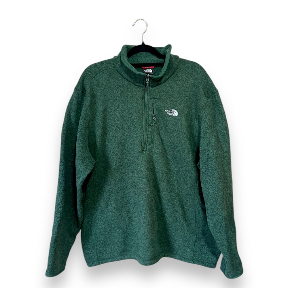 The North Face Men's Green Quarter-Zip Fleece Pullover
